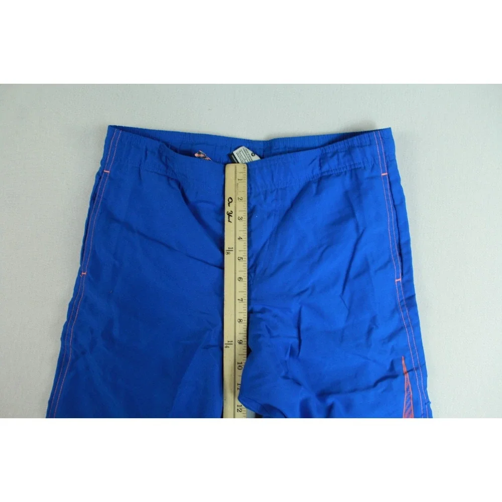 Nike Men Blue Board Shorts Swoosh Logo Beach Summer Casual Size Medium